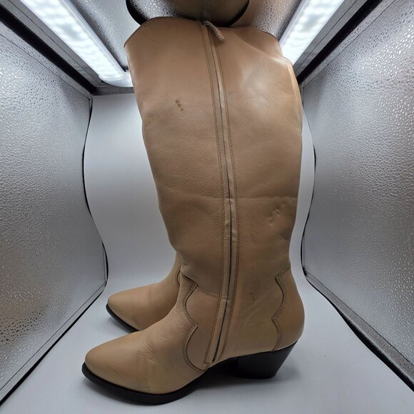 Journee Collection Pryse Wide Calf Womens Size 11 Tan Cowboy Western Boots - Picture 10 of 10